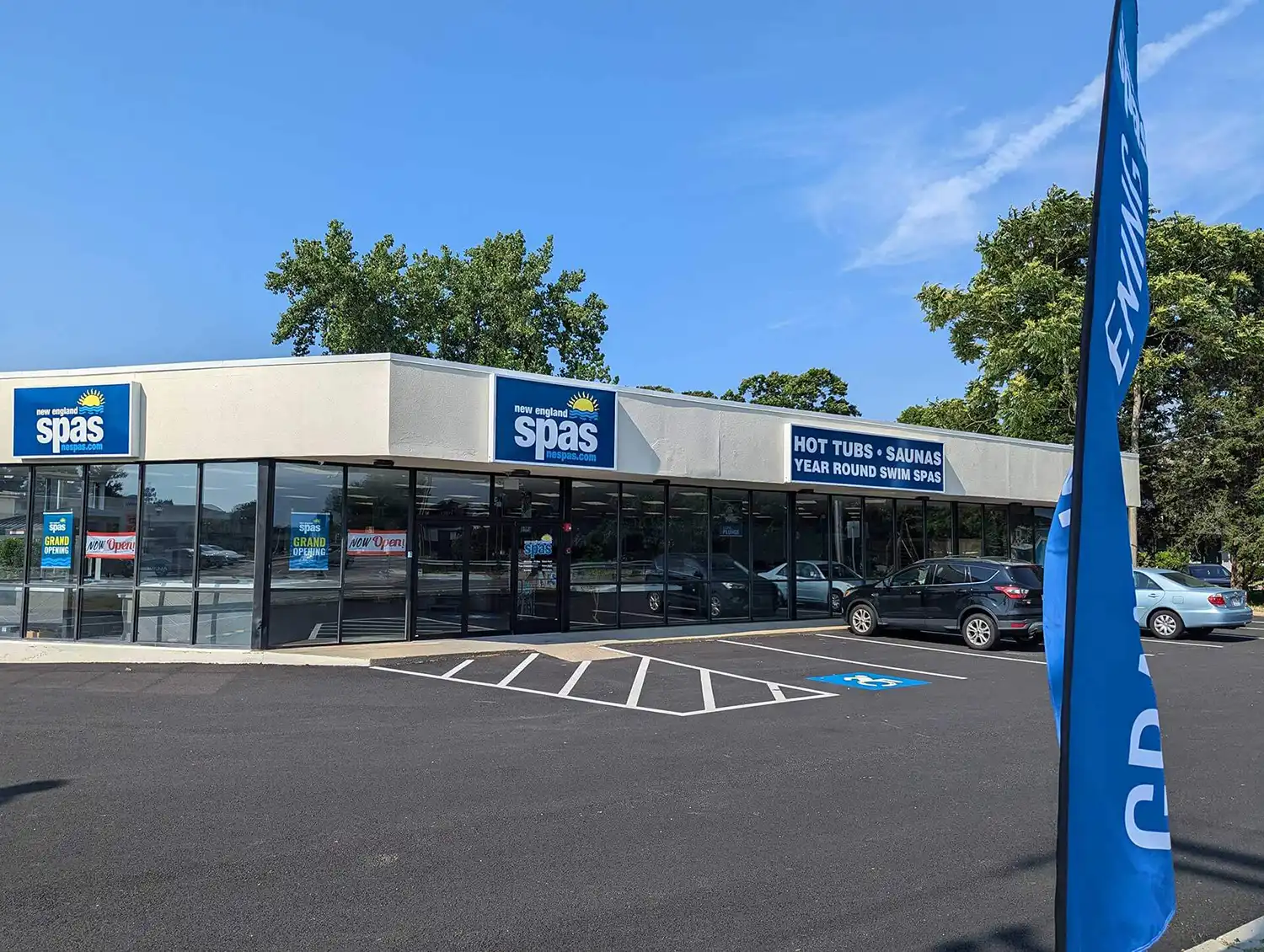 New England Spas showroom exterior